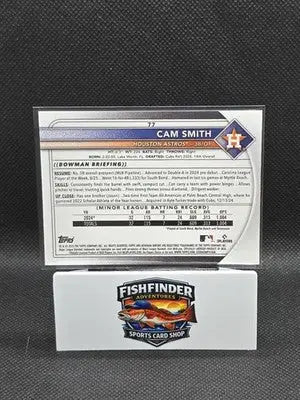 2025 Bowman Chrome - Cam Smith #77 Aqua Mojo Refractor /299 (RC) - Baseball Card Single