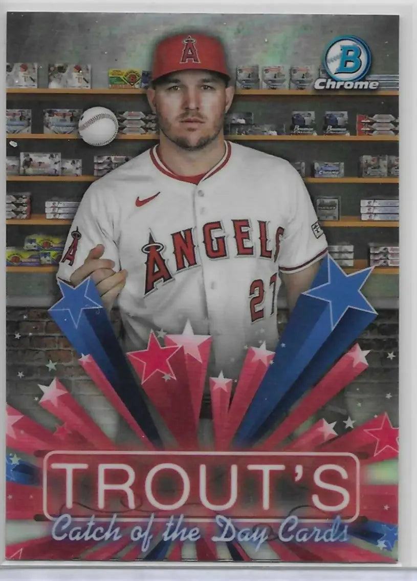 2025 Bowman Chrome Catch of the Day Mike Trout HS-1 - Baseball Card Single