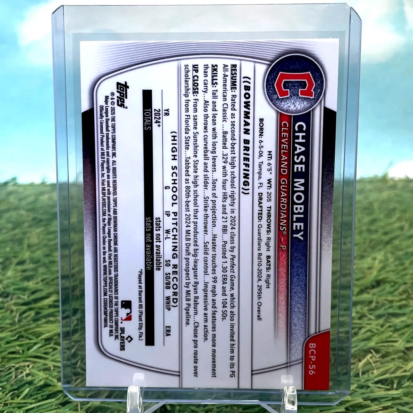 Chase Mobley baseball card from 2025 Bowman Chrome Chase Reptilian Refractor collection