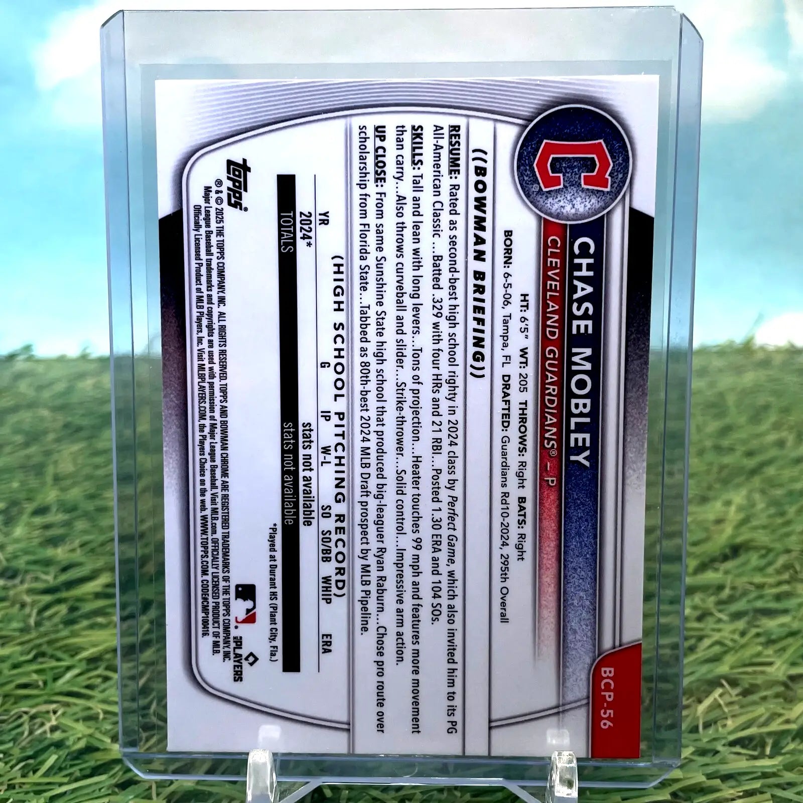 Chase Mobley baseball card from 2025 Bowman Chrome Chase Reptilian Refractor collection