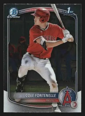 2025 Bowman Chrome Cole Fontenelle #BCP-32 1st Bowman Los Angeles Angels - Baseball Card Single