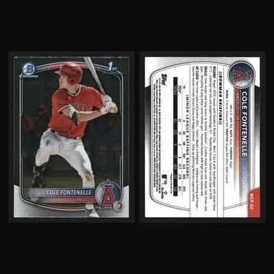 2025 Bowman Chrome Cole Fontenelle #BCP-32 1st Bowman Los Angeles Angels - Baseball Card Single