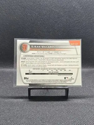2025 Bowman Chrome Djean Macares 1st Prospect BCP-237 Mojo Refractor SF Giants - Baseball Card Single