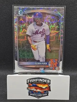 2025 Bowman Chrome Elian Pena #BCP-115 Bowman Mega Box Laser Refractor Mets - Baseball Card Box