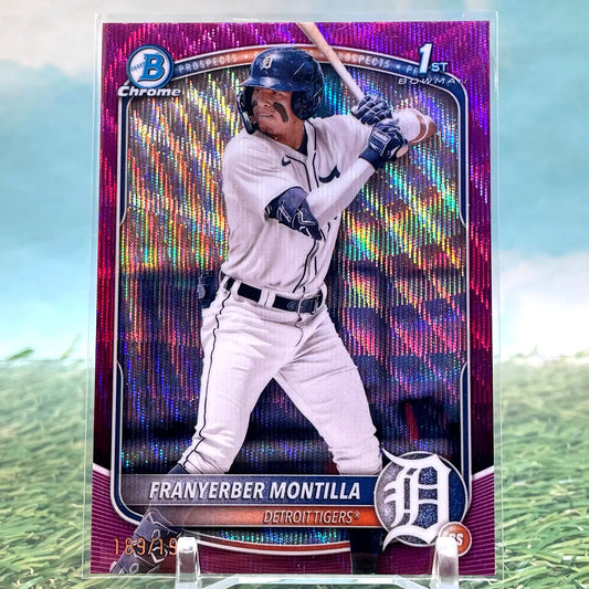 2025 Bowman Chrome Franyerber Montilla 1st Purple Wave Refractor /199 CG51 - Baseball Card Single