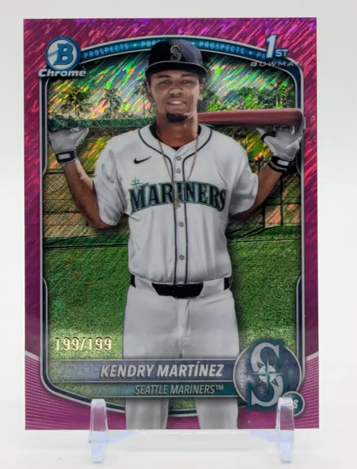 2025 Bowman Chrome Kendry Martinez Purple 199/199 Bookend! Seattle Mariners - Baseball Card Single