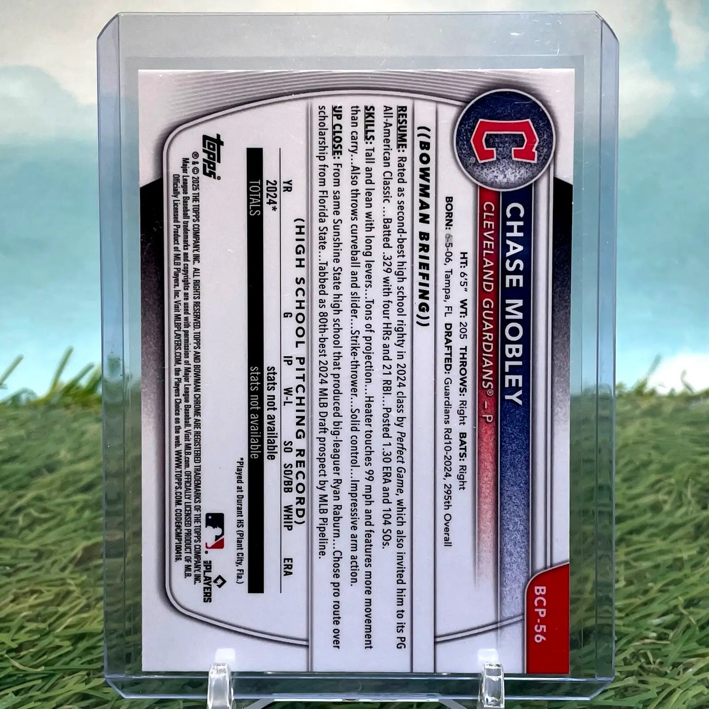 2025 Bowman Chrome MINI DIAMOND #BCP-56 CHASE MOBLEY Guardians - Baseball Card Single