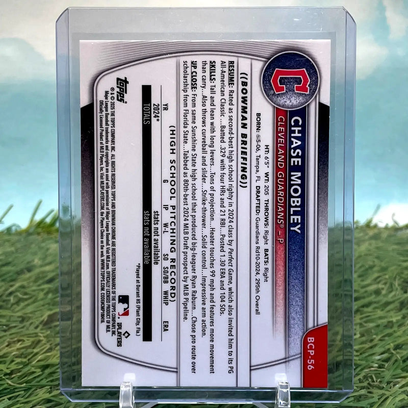 2025 Bowman Chrome MINI DIAMOND #BCP-56 CHASE MOBLEY Guardians - Baseball Card Single