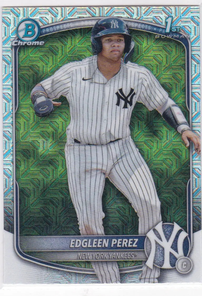Edgleen Perez 1st Bowman chrome mojo baseball card in 2025 Bowman Chrome MOJO set