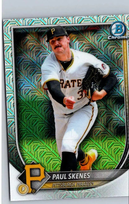 Paul Skenes Bowman Chrome Mojo Refractor baseball card in 2025 product