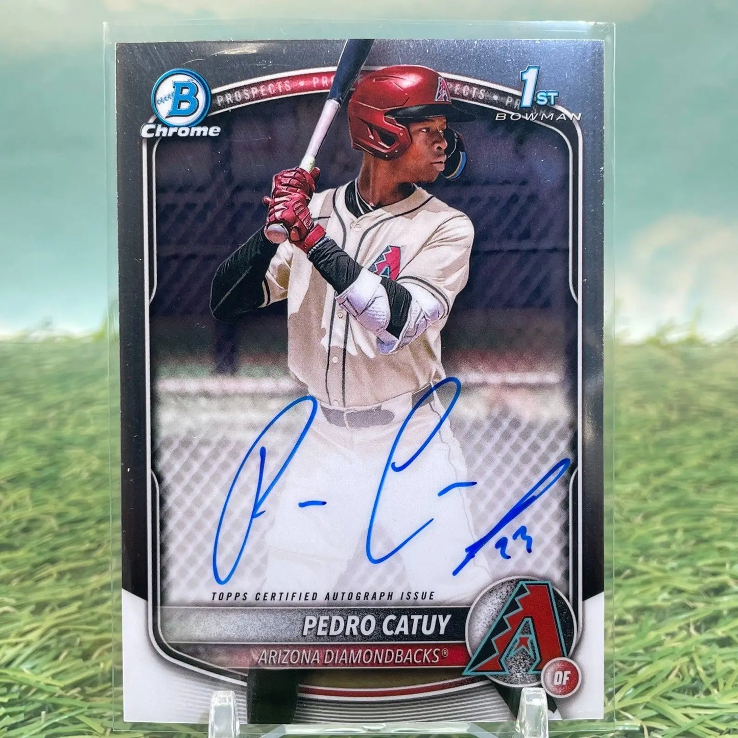 2025 Bowman Chrome Pedro Catuy 1st Prospect Auto Diamondback #CPA-PC - Baseball Card Single