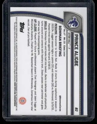 2025 Bowman Chrome Prince Aligbe #82 Logo Refractor Basketball - Basketball Card Single