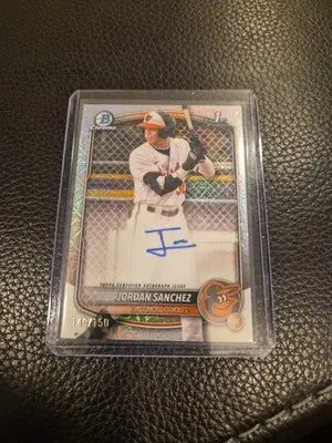 2025 Bowman Chrome - Prospect Autographs Jordan Sanchez Jordan Sanchez #CPA-JOS - Baseball Card Single