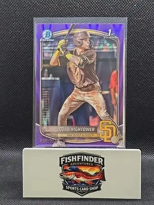 2025 Bowman Chrome Prospect Cobb Hightower BCP-104 Purple Raywave Refractor /250 - Baseball Card Single