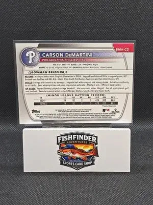2025 Bowman-Chrome Prospect Mega Box Autographs Carson DeMartini #BMA-CD Green - Baseball Card Box