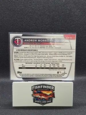 2025 Bowman - Chrome Prospects Andrew Morris #BCP-90 Reptilian Refractor (RC) - Baseball Card Single
