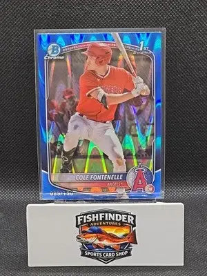 2025 Bowman-Chrome Prospects Cole Fontenelle #BCP-32 Blue RayWave Refractor /150 - Baseball Card Single