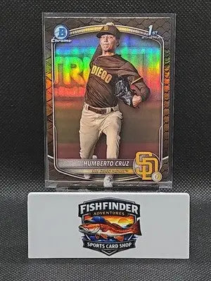 2025 Bowman - Chrome Prospects Humberto Cruz #BCP-96 Reptilian Refractor (RC) - Baseball Card Single