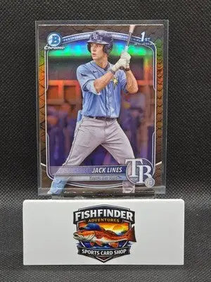 2025 Bowman - Chrome Prospects Jack Lines #BCP-64 Reptilian Refractor (RC) - Baseball Card Single