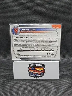 2025 Bowman - Chrome Prospects Jonah Tong #BCP-105 Reptilian Refractor (RC) - Baseball Card Single