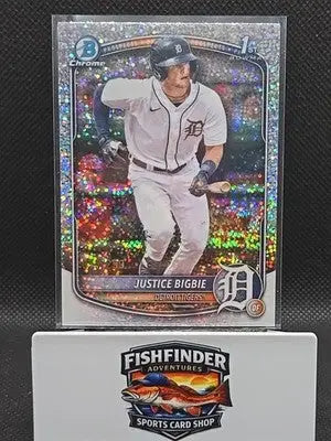 2025 Bowman Chrome - Prospects Justice Bigbie #BCP-215 Speckle /299 - Baseball Card Single