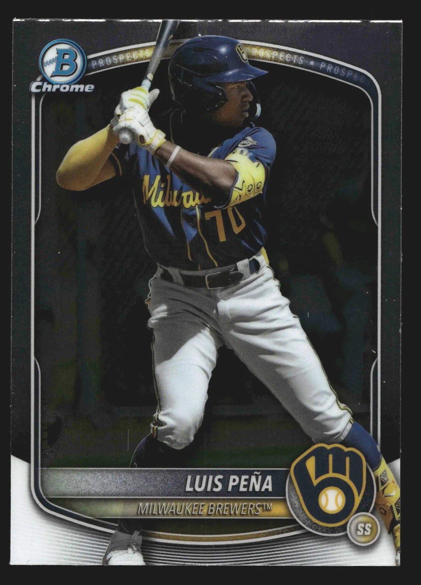 2025 Bowman Chrome Prospects Luis Pena #BCP-239 Milwaukee Brewers - Baseball Card Single