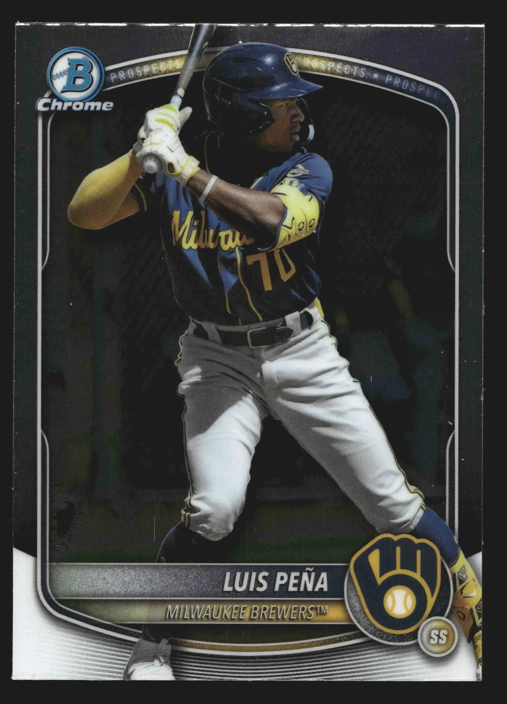 2025 Bowman Chrome Prospects Luis Pena #BCP-239 Milwaukee Brewers - Baseball Card Single