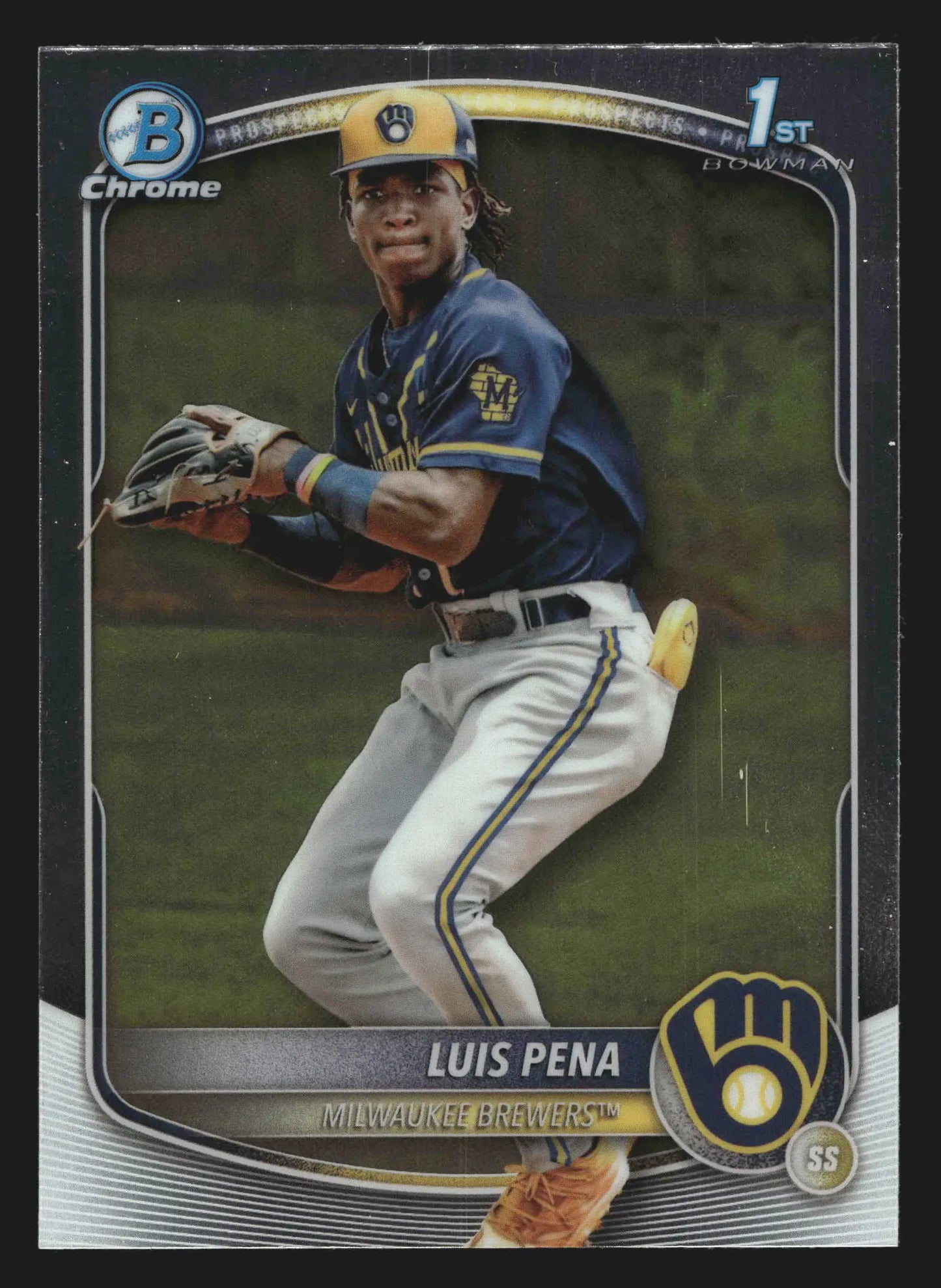 2025 Bowman Chrome Prospects Luis Pena #BCP-38 Brewers 1st Bowman - Baseball Card Single