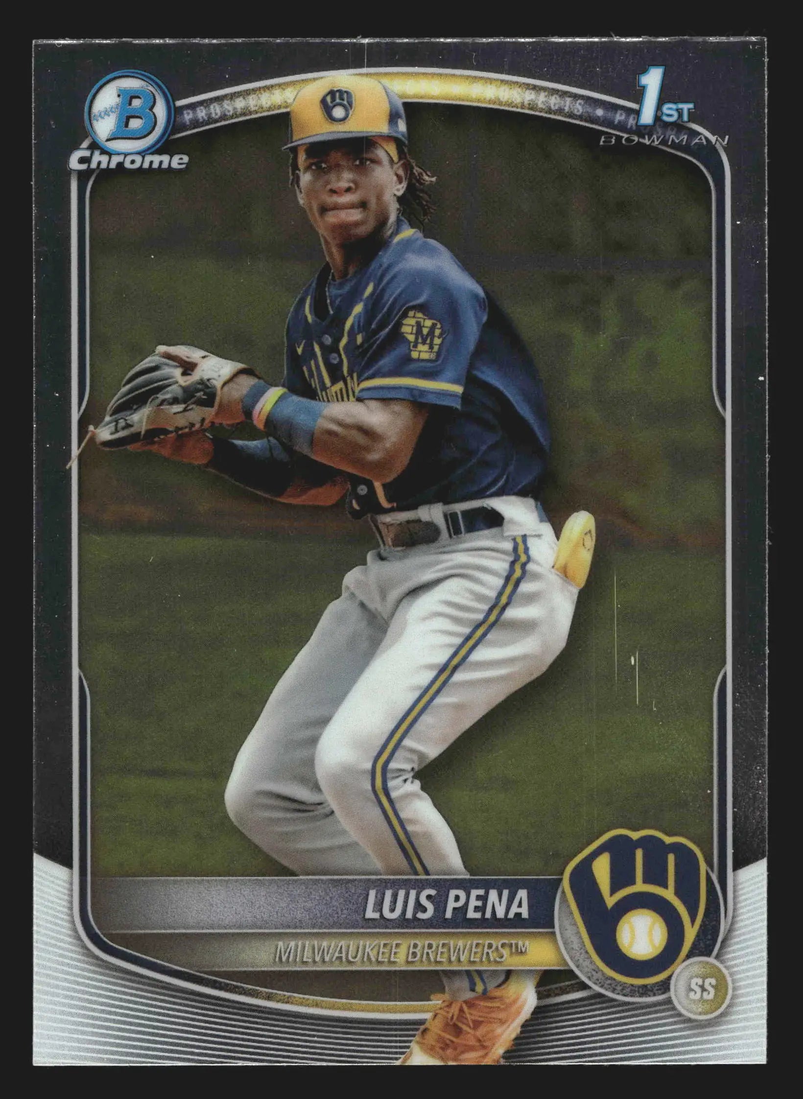 2025 Bowman Chrome Prospects Luis Pena #BCP-38 Brewers 1st Bowman - Baseball Card Single