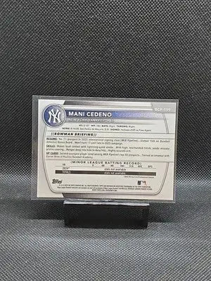 2025 Bowman Chrome - Prospects Mani Cedeno #BCP-199 (RC) - Baseball Card Single