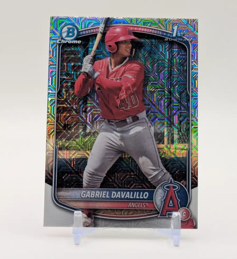🔥2025 Bowman Chrome Prospects Chrome Mojo #BCP-178 Gabriel Davalillo LAA🔥 - Baseball Card Single