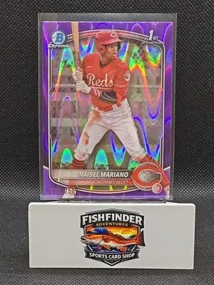 2025 Bowman Chrome Prospects Naibel Mariano #BCP-99 Purple Raywave/250 - Baseball Card Single