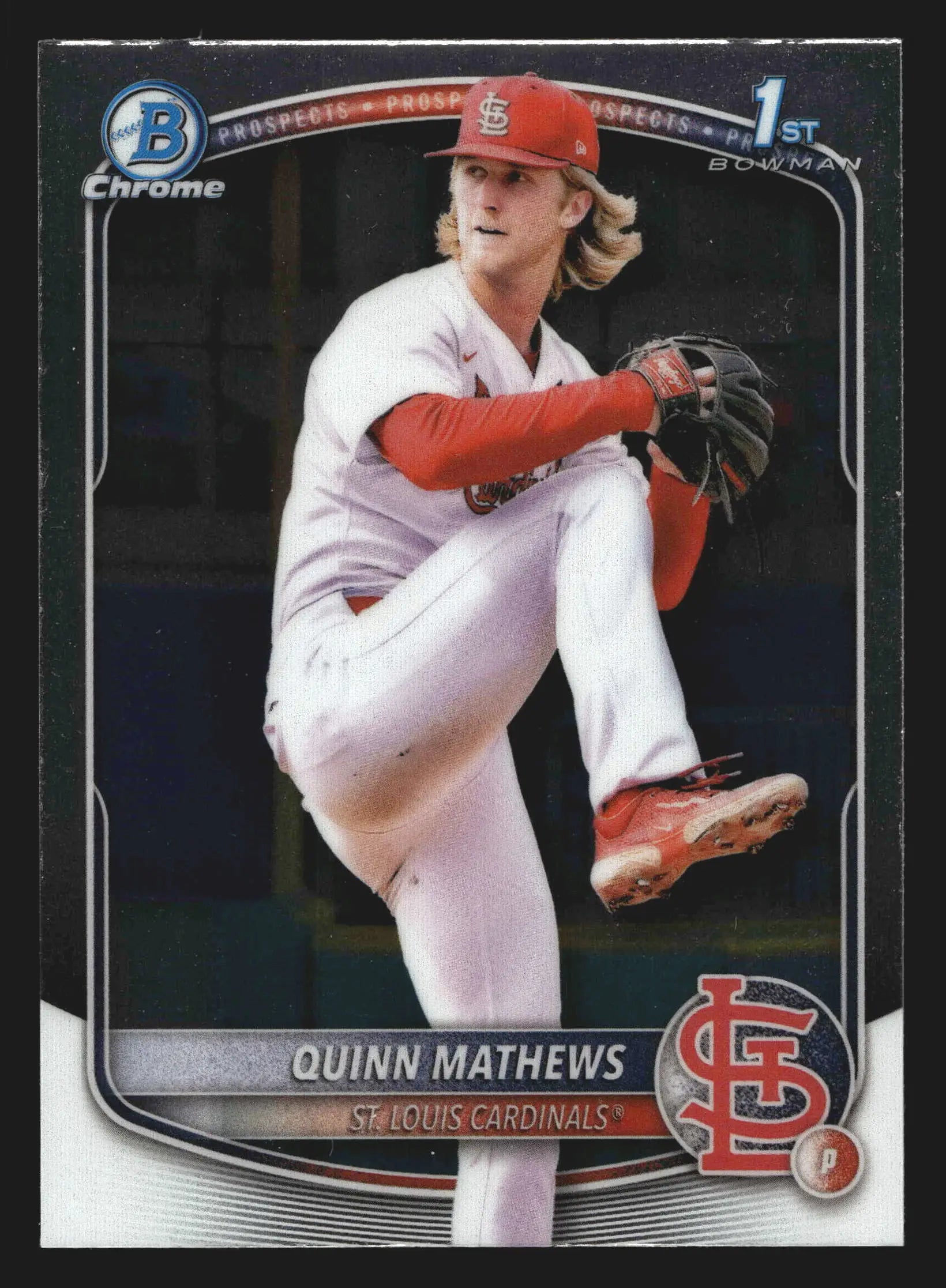 2025 Bowman Chrome Prospects Quinn Mathews #BCP-25 1st Bowman Cardinals - Baseball Card Single