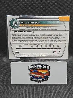 2025 Bowman - Chrome Prospects Will Simpson #BCP-35 Reptilian Refractor (RC)