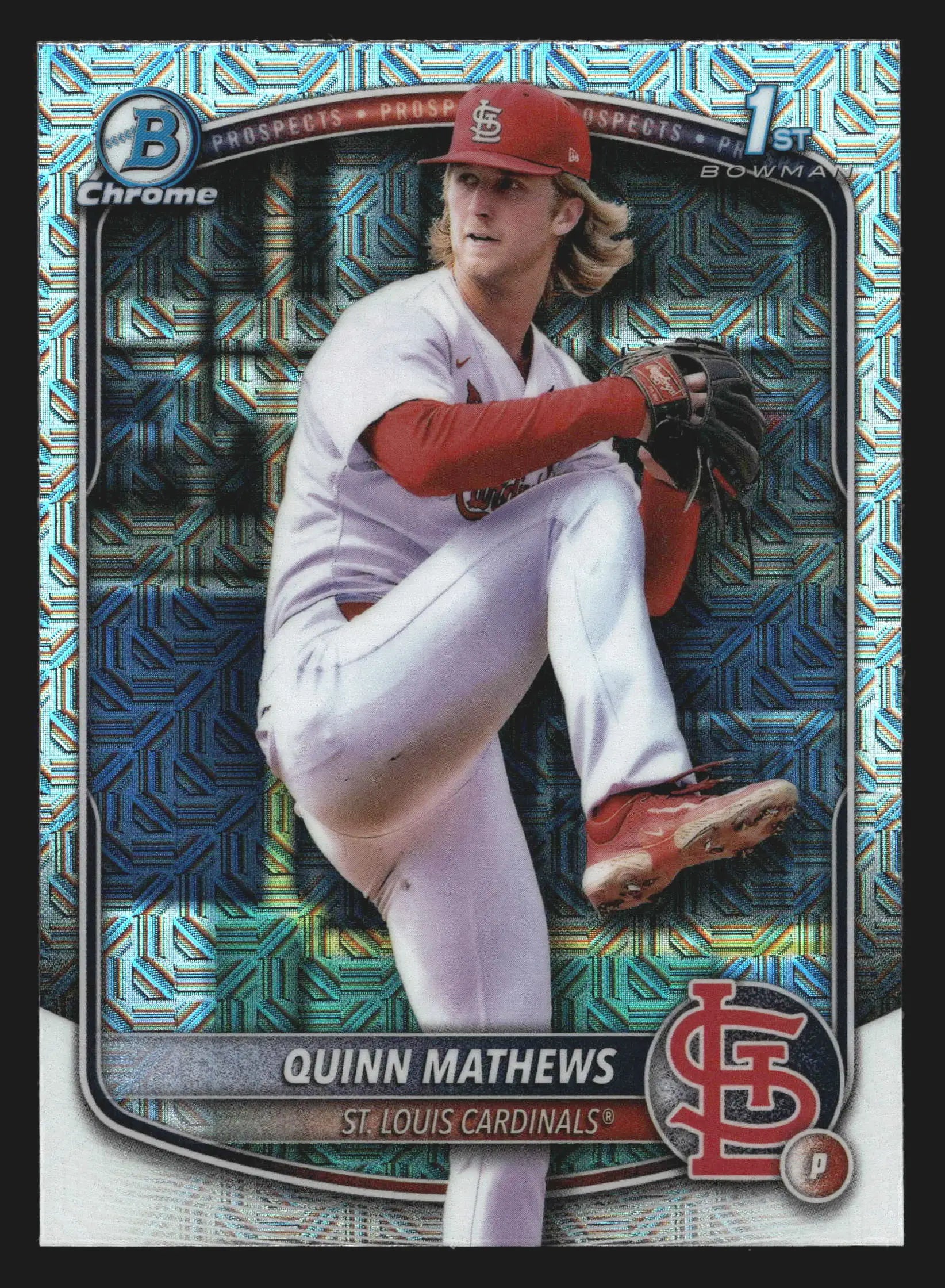 2025 Bowman Chrome Quinn Mathews #BCP-25 Mega Box Mojo Refractor RC - Baseball Card Single