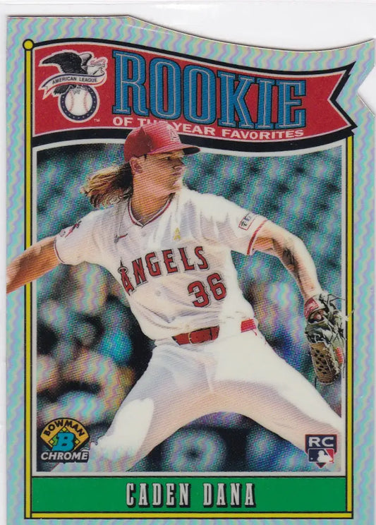 Caden Dana RC Rookie baseball card 2025 Bowman Chrome Year Favorites Die Cut