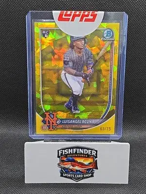 2025 Bowman Chrome Sapphire Edition - Luisangel Acuna #32 Yellow /75 (RC) - Baseball Card Single
