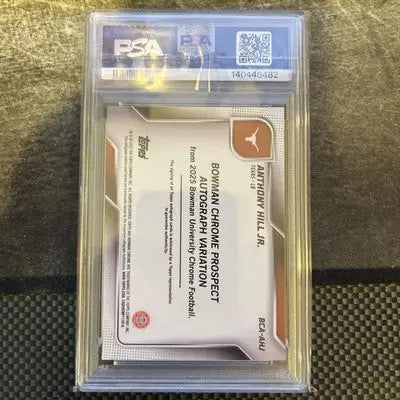 2025 Bowman Chrome U Anthony Hill Jr. Auto /10 PSA 10 Pop 1 - Football Card Single