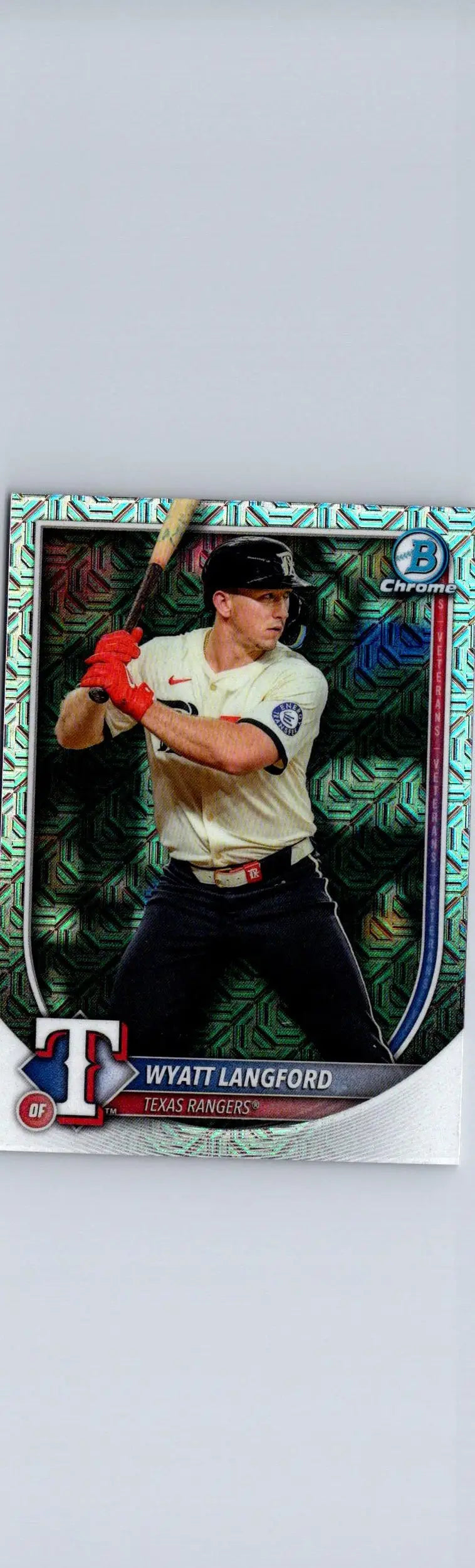 Wyatt Langford baseball card 2025 Bowman Chrome Mojo Refractor product image