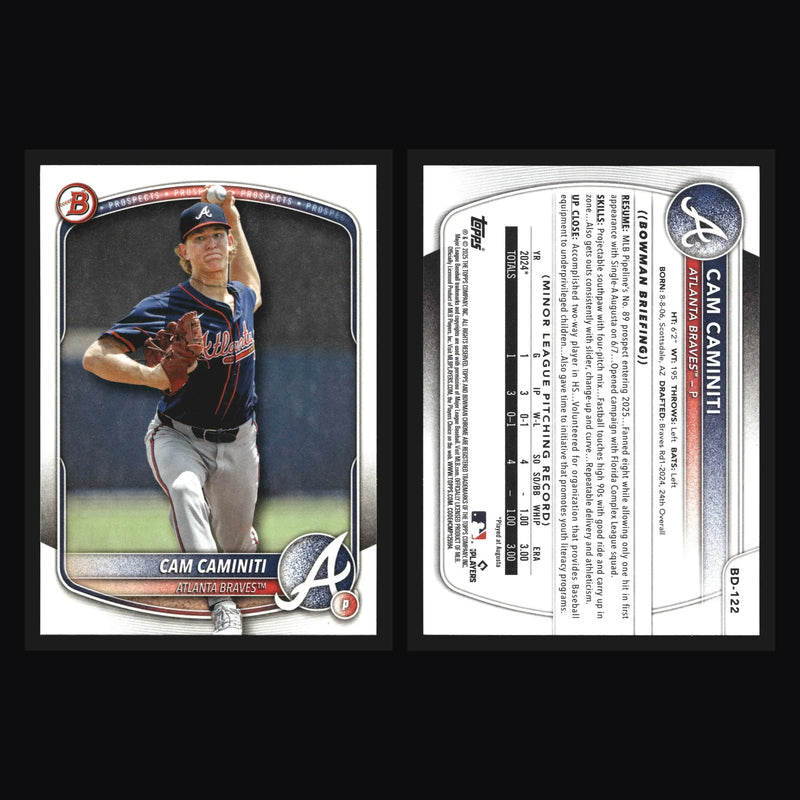 2025 Bowman Draft #BD-122 Cam Caminiti Atlanta Braves