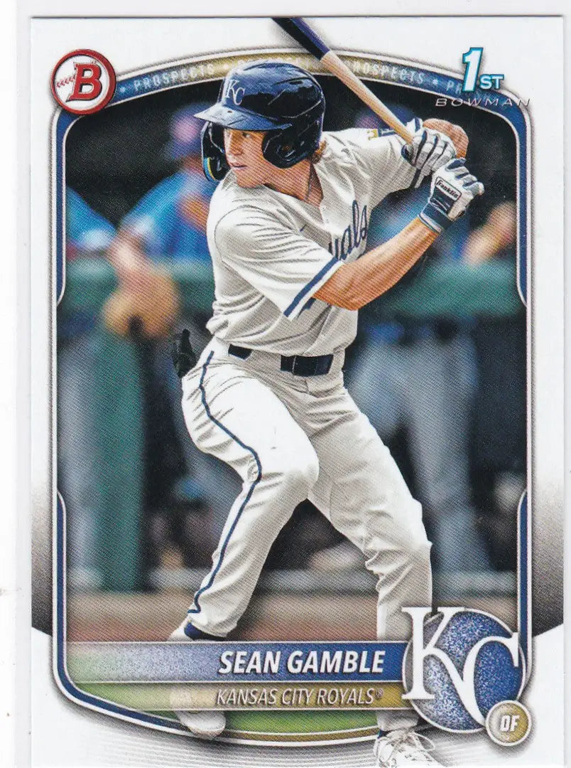 2025 Bowman Draft #BD-178 Sean Gamble 1st Bowman Kansas City Royals