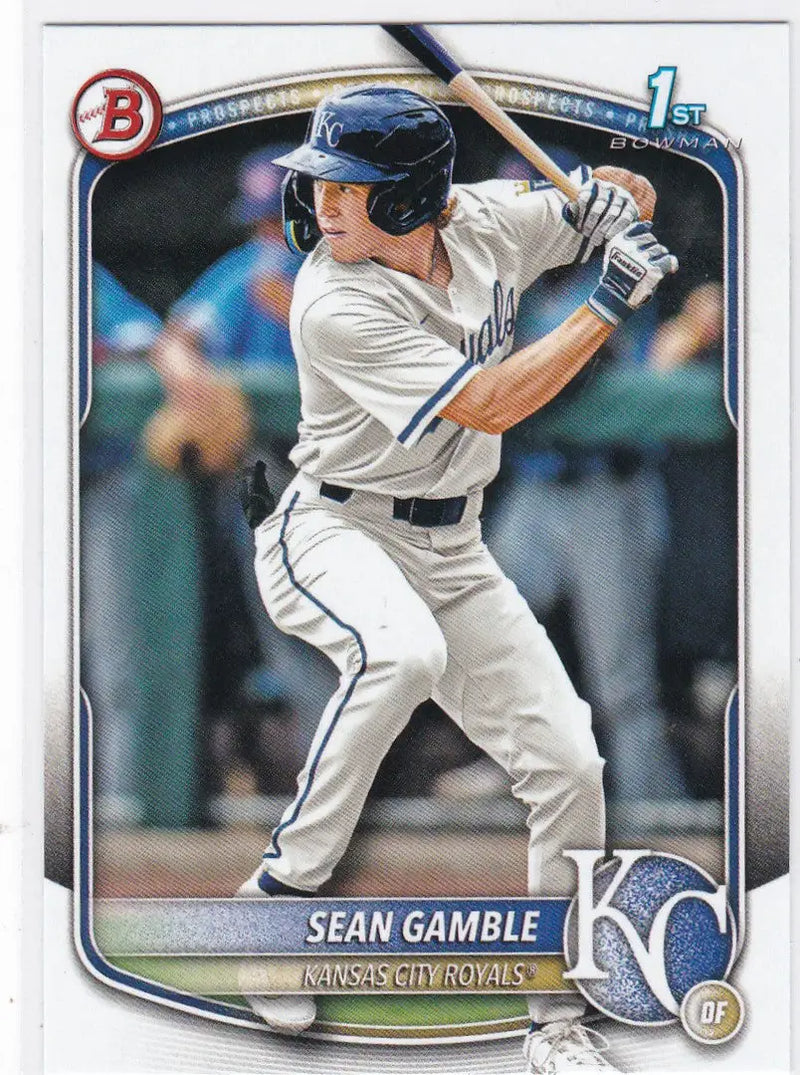 2025 Bowman Draft #BD-178 Sean Gamble 1st Bowman Kansas City Royals