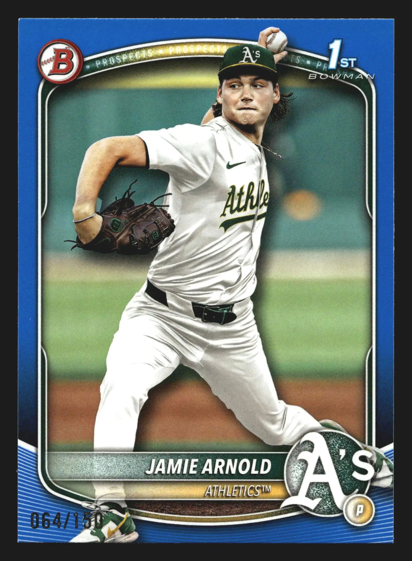 2025 Bowman Draft #BD-30 Jamie Arnold Blue /150 Athletics 1st Bowman