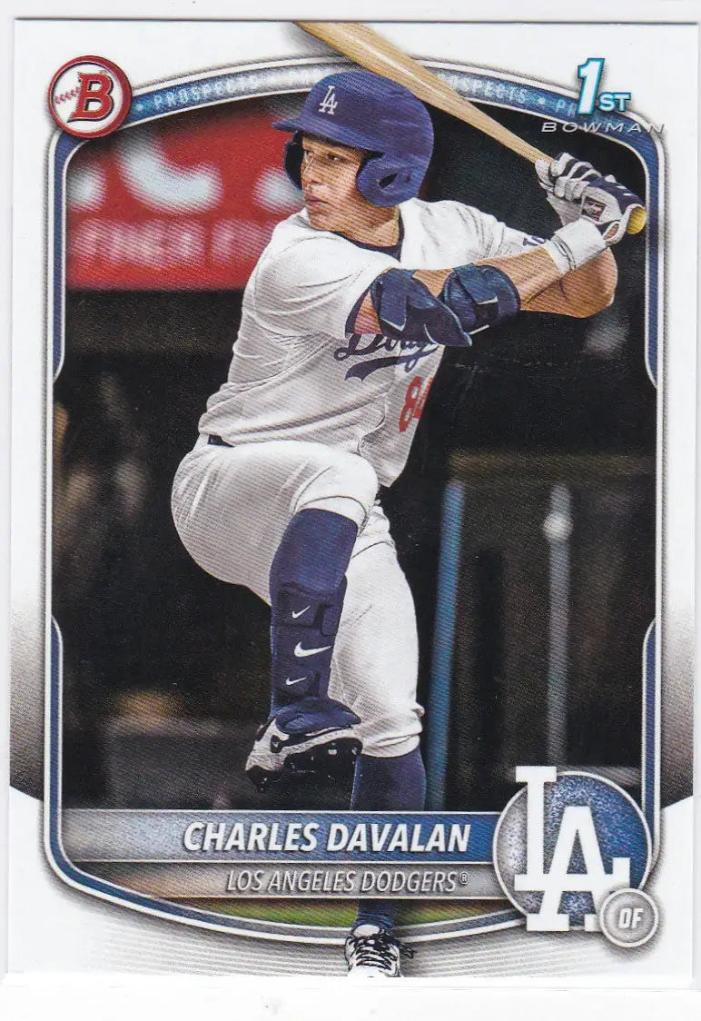 2025 Bowman Draft #BD-96 Charles Davalan 1st Bowman Los Angeles Dodgers