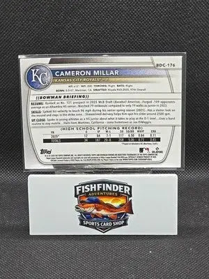 2025 Bowman Draft #BDC-176 Cameron Millar Chrome Laser Refractor - Baseball Card Single
