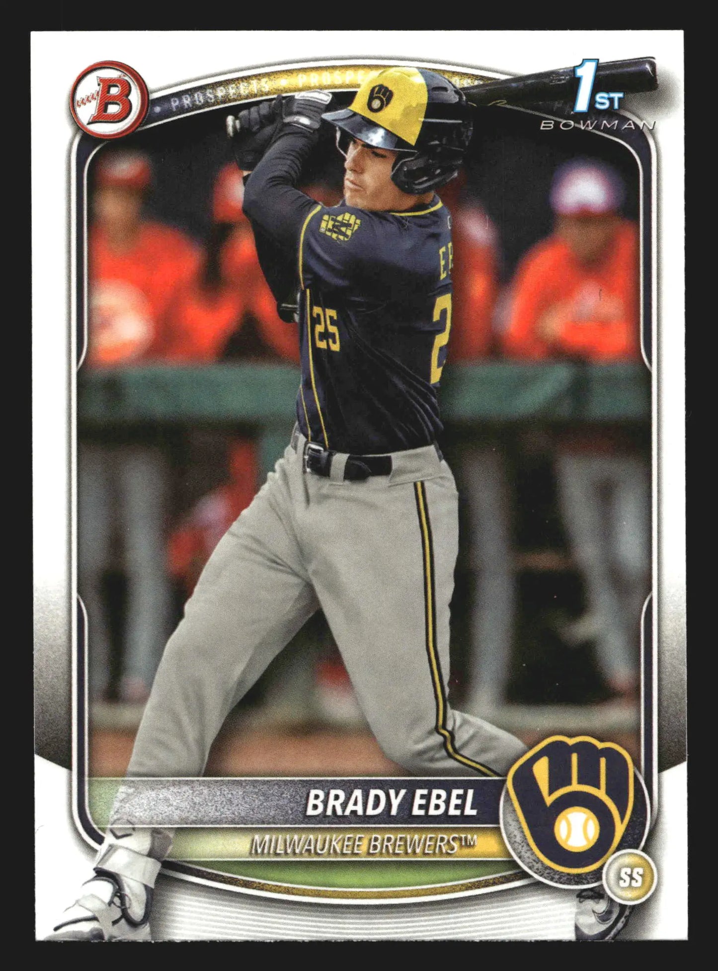 2025 Bowman Draft Brady Ebel #BD-194 1st Bowman Milwaukee Brewers - Baseball Card Single