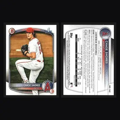 2025 Bowman Draft Chase Shores #BD-142 Angels 1st Bowman - Baseball Card Single