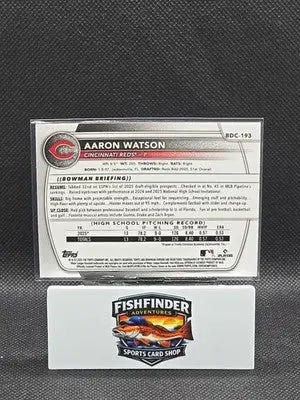 2025 Bowman Draft - Chrome Aaron Watson #BDC-193 Laser Refractor (RC) - Baseball Card Single
