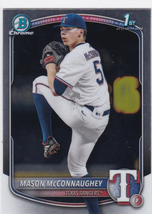 2025 Bowman Draft Chrome #BDC-117 Mason McConnaughey 1st Bowman Rangers