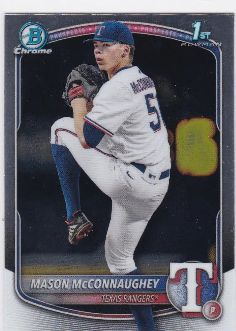 2025 Bowman Draft Chrome #BDC-117 Mason McConnaughey 1st Bowman Rangers
